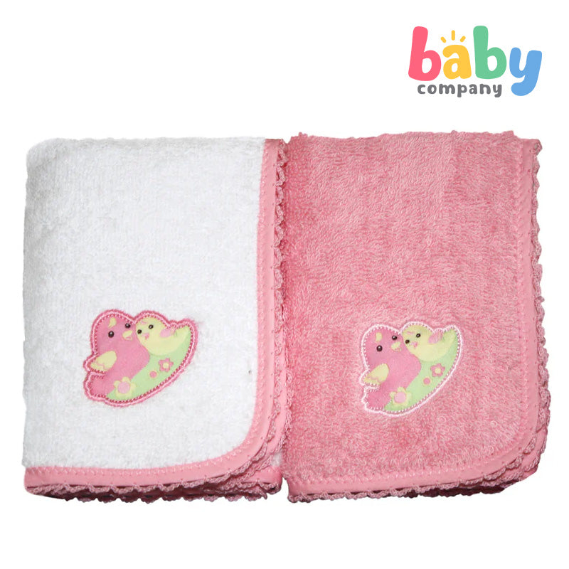 Baby Martel Face Towel White/Charm Pink