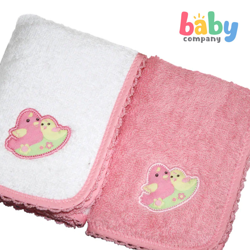 Baby Martel Face Towel White/Charm Pink