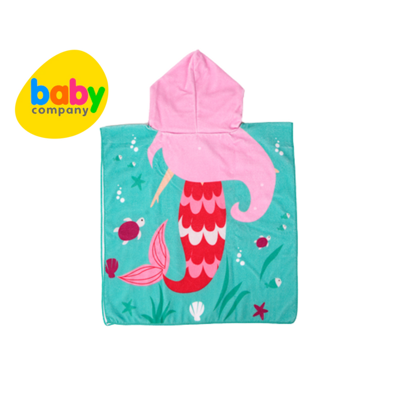 Bloom Printed Poncho Towel - Mermaid