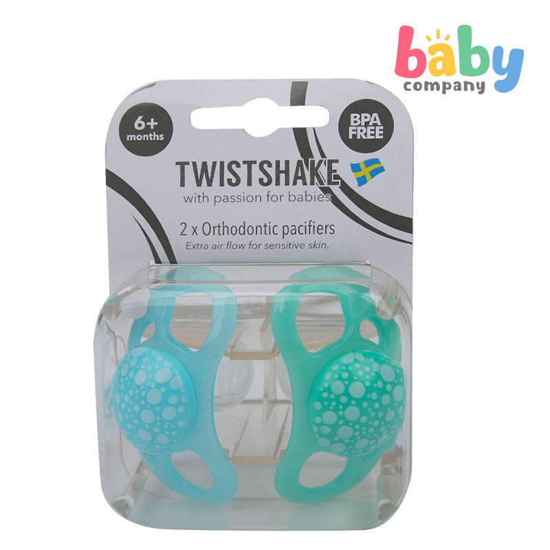 Twistshake Pacifier 2pc/pk - Pastel Blue Green