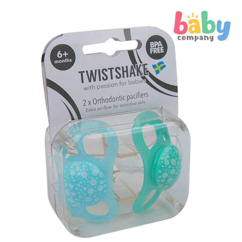 Twistshake Pacifier 2pc/pk - Pastel Blue Green