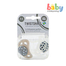 Twistshake 2-Piece 0-6m Pacifier - Grey & White