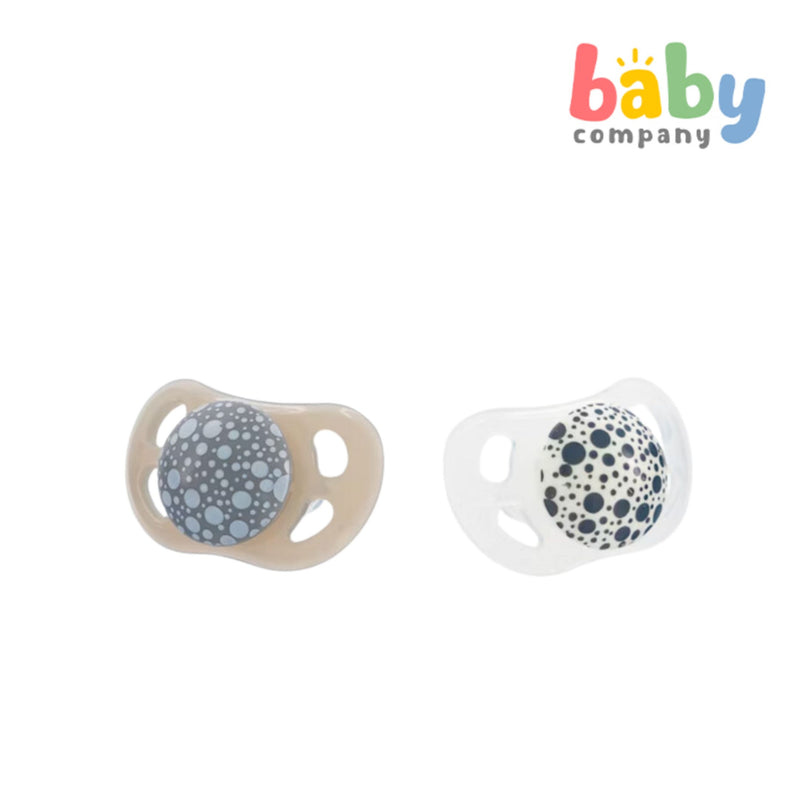 Twistshake Pacifier 0-6m 2pc/pk Pastel Grey White