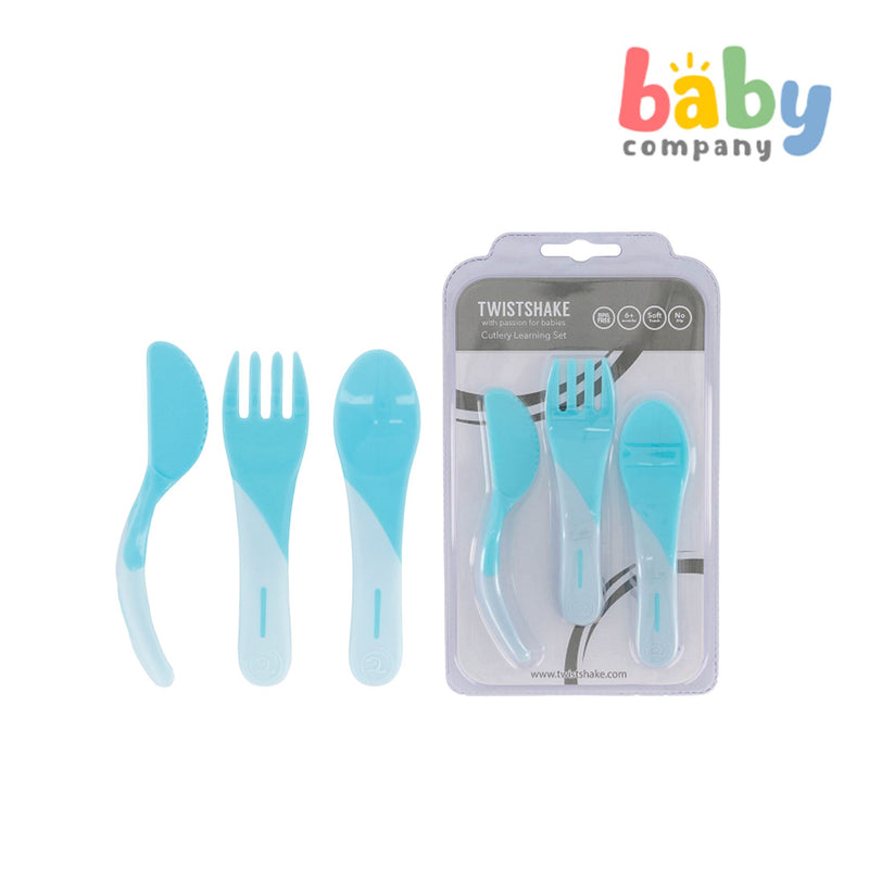 Twistshake Learn Cutlery 6+m - Pastel Blue