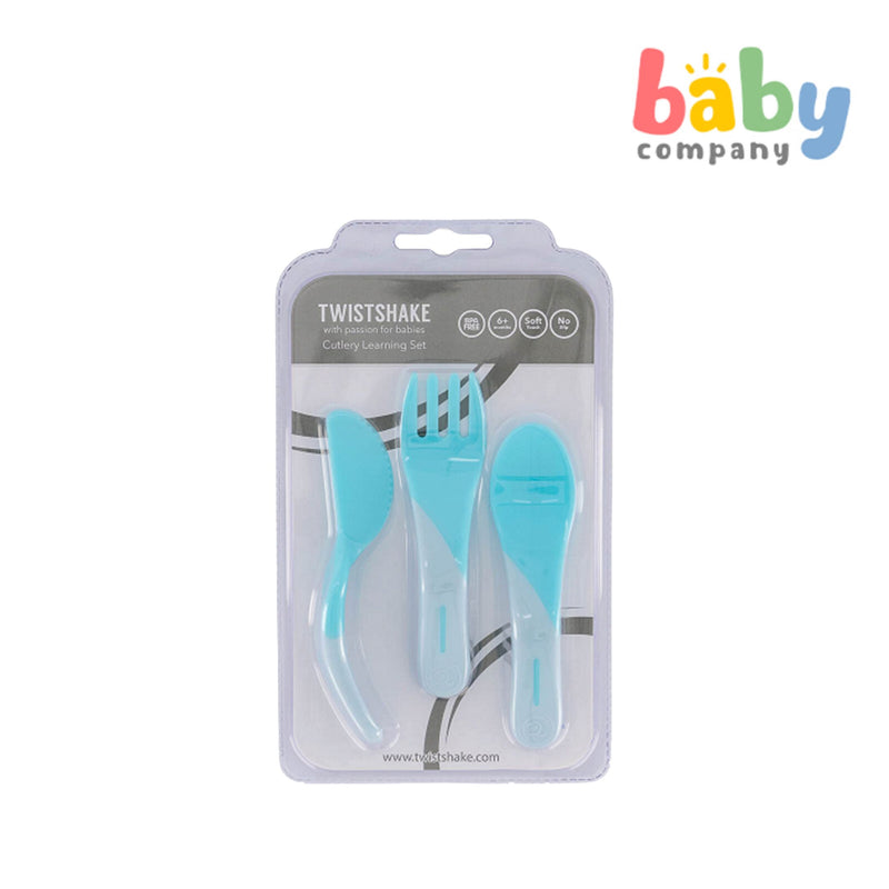 Twistshake Learn Cutlery 6+m - Pastel Blue