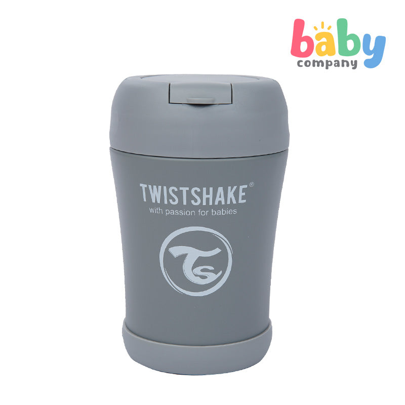 Twistshake Insulated Food Container 350ml - Pastel Grey