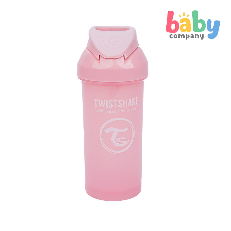 Twistshake Straw Cup 360ml 6+m - Pastel Pink