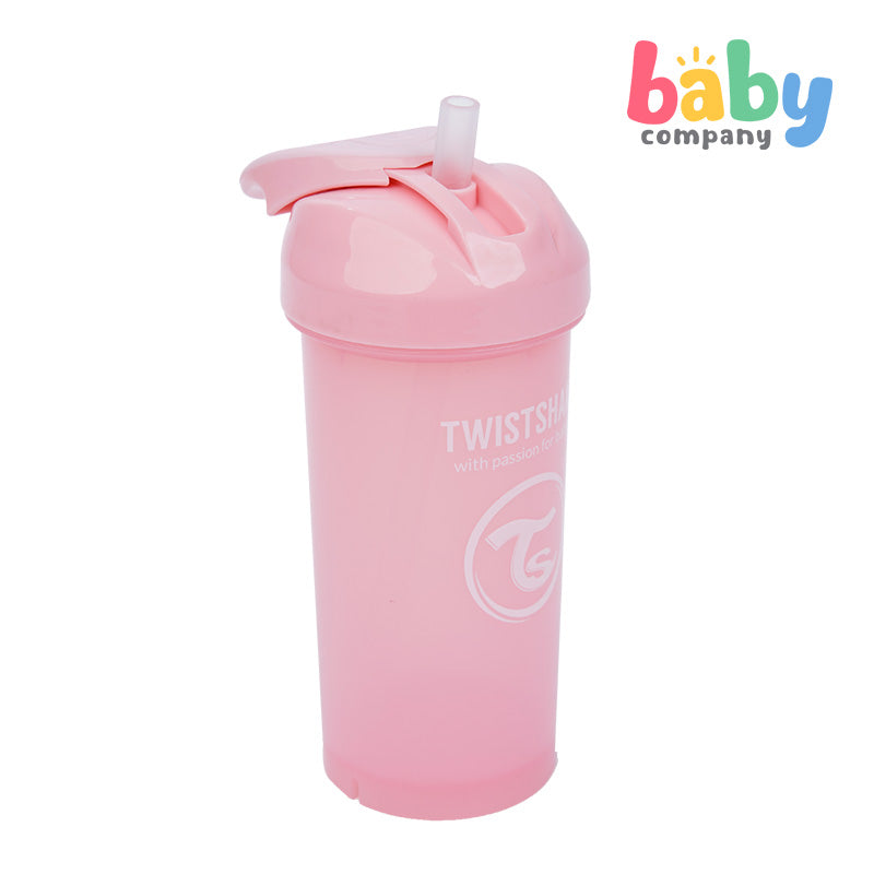 Twistshake Straw Cup 360ml 6+m - Pastel Pink