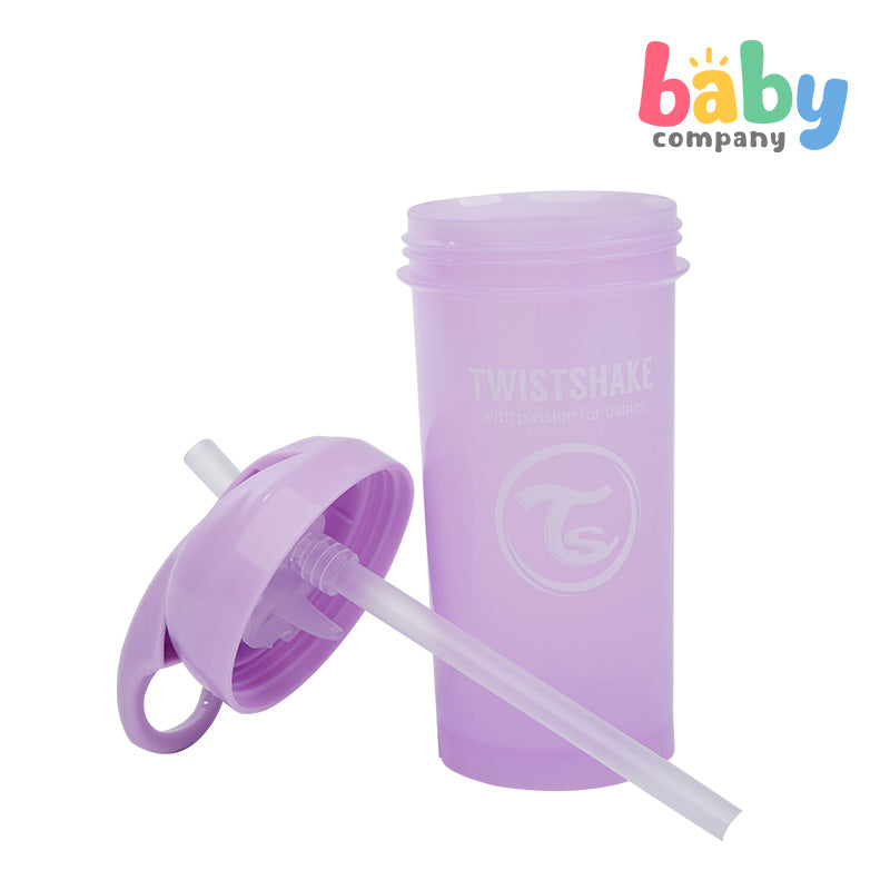 Twistshake Straw Cup 360ml 6+m - Pastel Purple