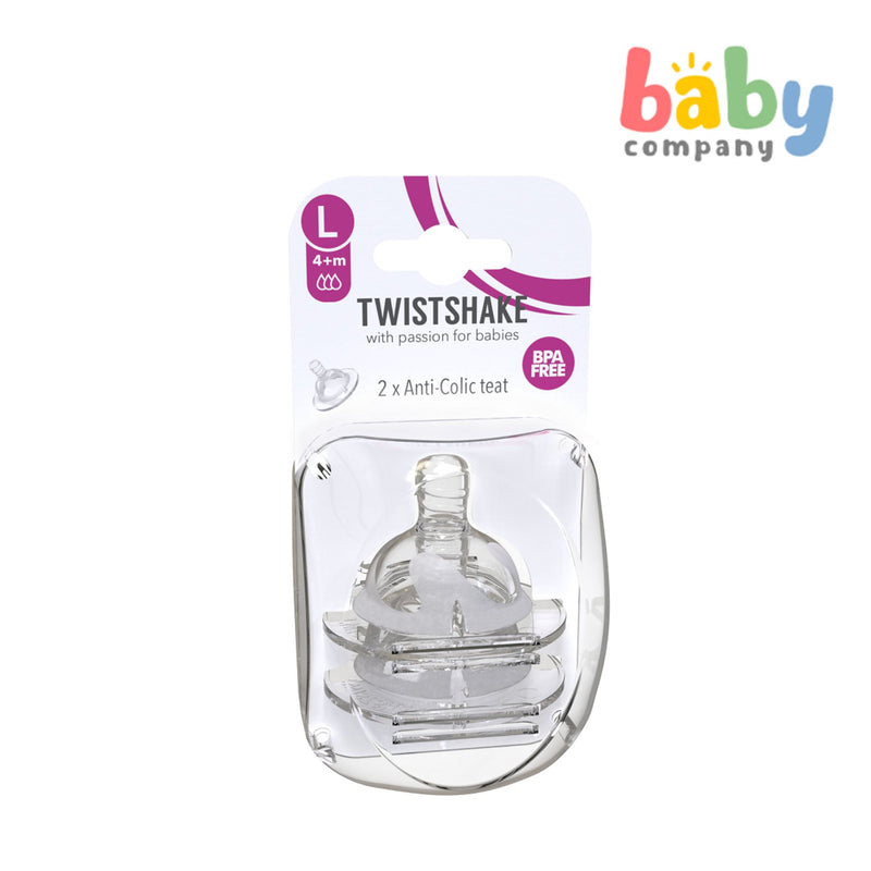 Twistshake Nipple Anti-Colic Teat Large 4+m