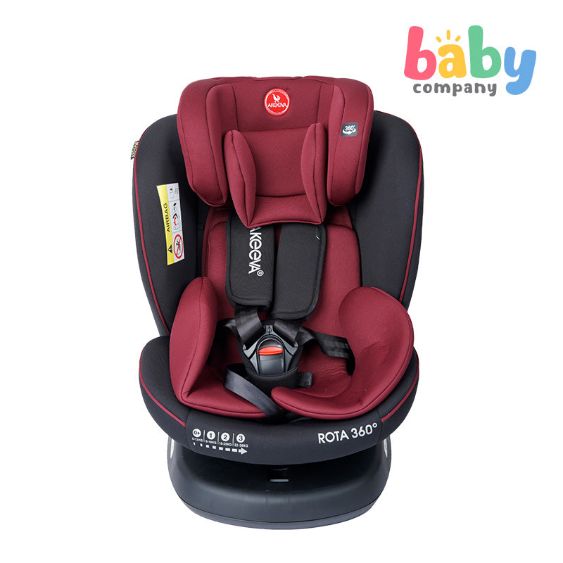 Akeeva ROTA 360 Isofix Car Seat Group 0/1/2/3 - Red