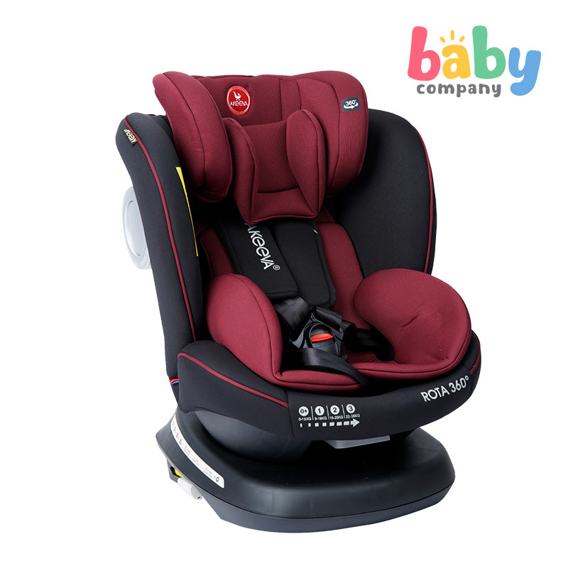 Akeeva ROTA 360 Isofix Car Seat Group 0/1/2/3 - Red