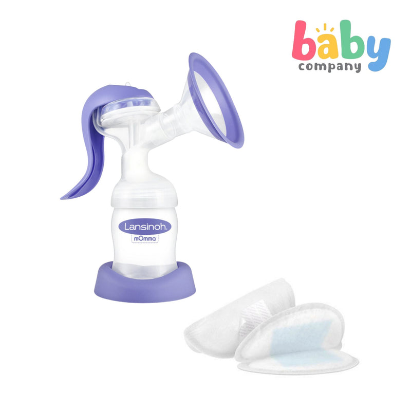 Lansinoh Manual Breast Pump + FREE 24-Piece Disposable Nursing Pads