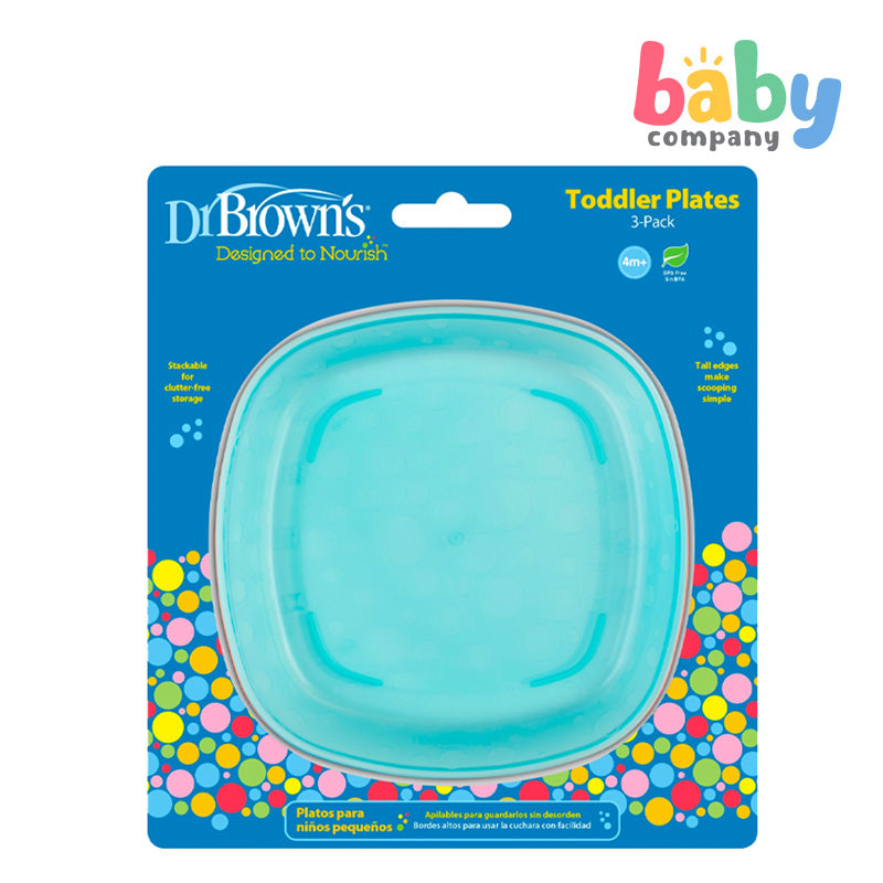 Dr. Brown's Feeding Dish Plates Toddler - 3 Pack