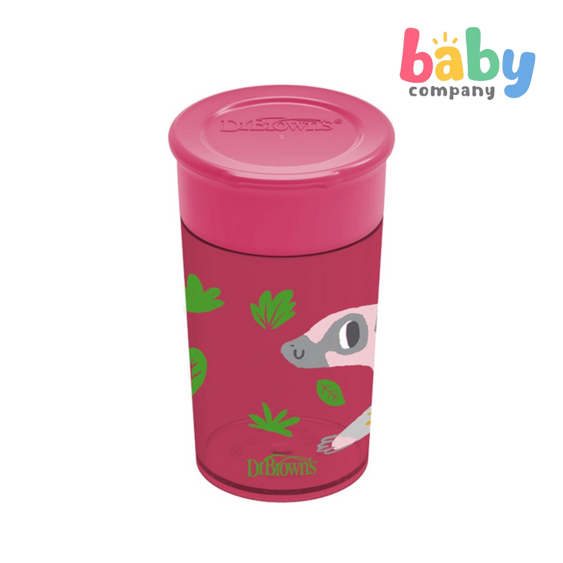 Dr. Brown's Training Cup Smooth Wall Cheers 360 Cup, 10 oz/300 ml - Red Deco
