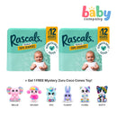 Rascals Diaper Tape Small 70 Pads Jumbo Pack Bundle (2 Packs) + FREE 1 Mystery Zuru Coco Cones