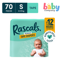 Rascals Diapers Tape Jumbo Pack - Small, 70 pads