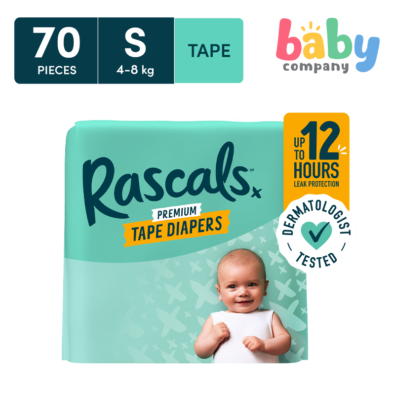 Rascal + Friends Diapers Tape Jumbo Pack - Small, 70 pads (Pre-order)