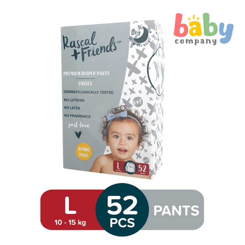 Rascal + Friends Diapers Pants Jumbo Pack - Large, 52 pads