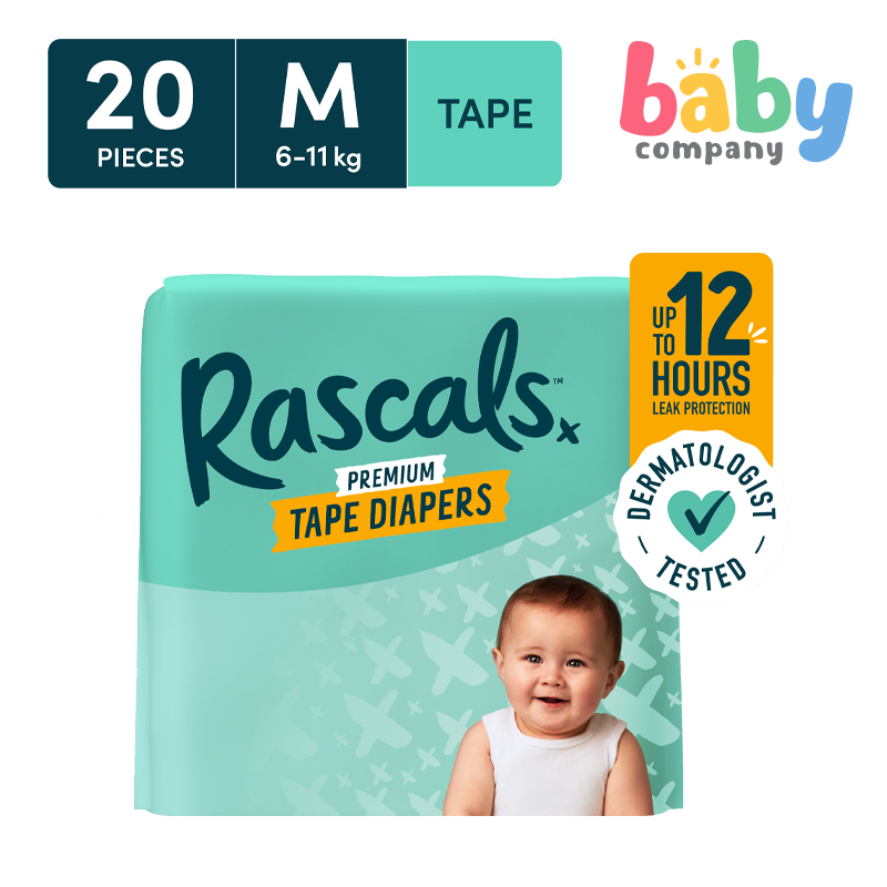 Rascal + Friends Diapers Tape, Convenience Pack - Medium, 20 pads (Pre-order)