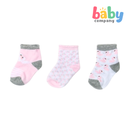 Mother's Choice Baby Socks Pack of 3 (6-12 months) - Pink