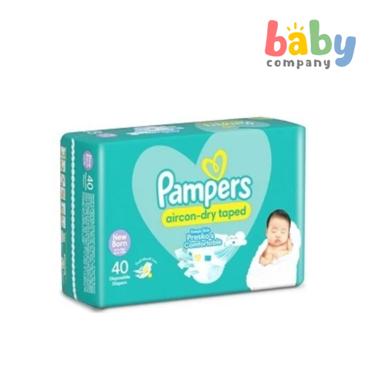 Pampers Baby Dry Taped Diapers Jumbo Pack Newborn 40s