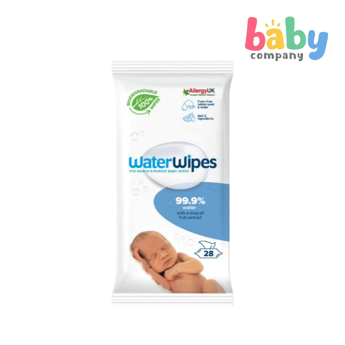 WaterWipes Biodegradable Baby Wipes 28 sheets