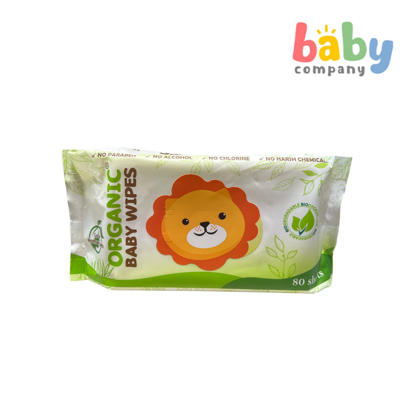 Organic Baby Wipes 80 Sheets - Pack of 1