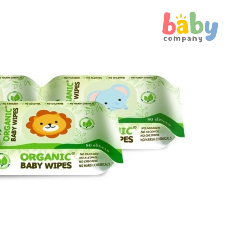 Organic Baby Wipes 80 Sheets - Pack of 1