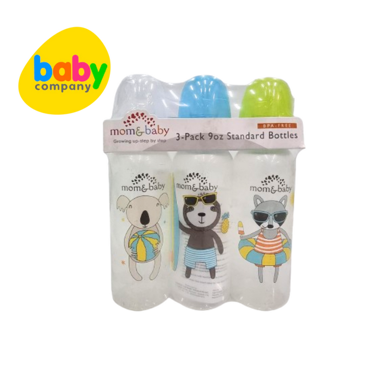 Mom & Baby Sunny Series 3-Pack 9 oz Standard Feeding Bottle - Boy