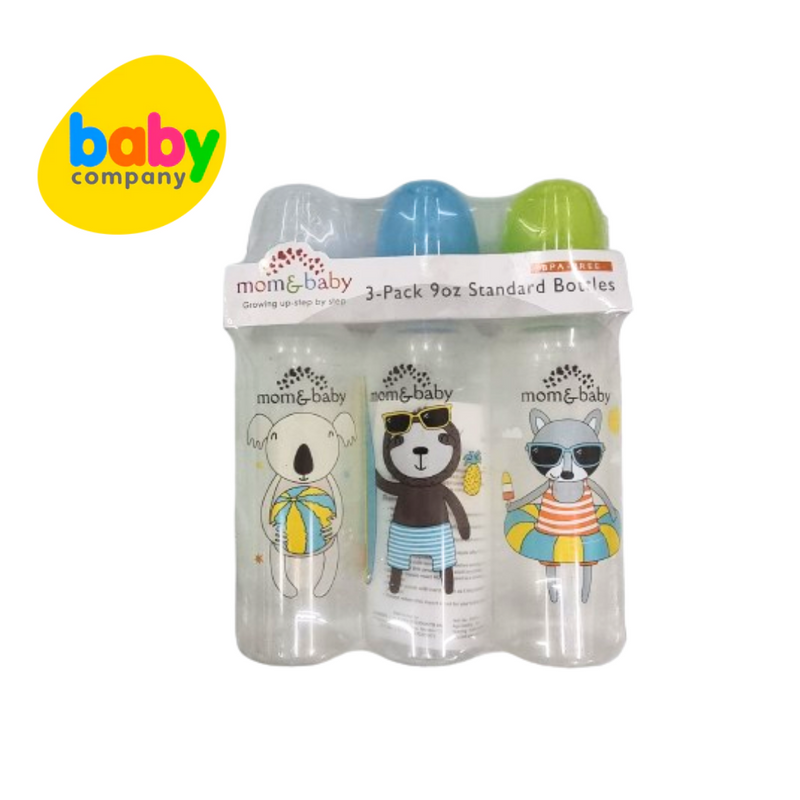 Mom & Baby Sunny Series 3-Pack 9 oz Standard Feeding Bottle - Boy