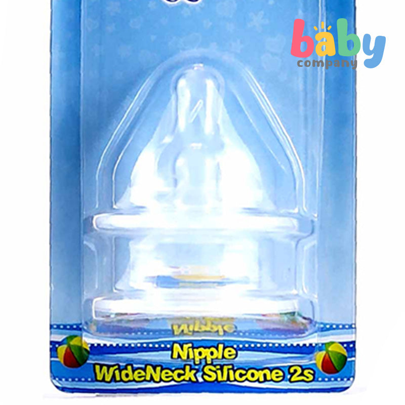 Babyflo 2-Piece Wide-Neck Silicone Nipple