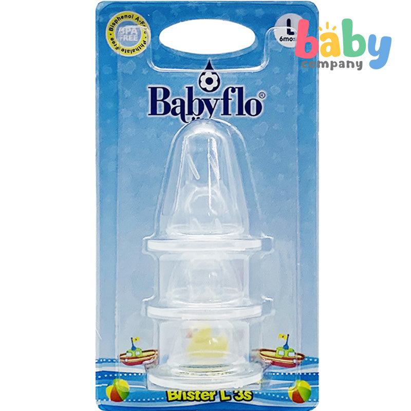 Babyflo Nipple Silicone Blister 3pcs