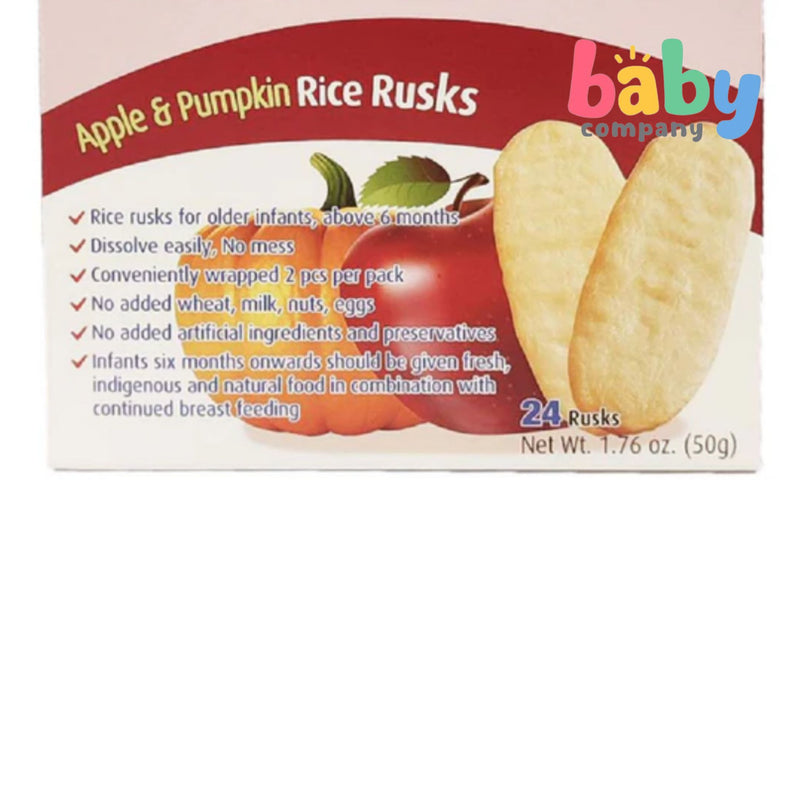 Mum-Mum Rice Rusks 50g - Apple & Pumpkin