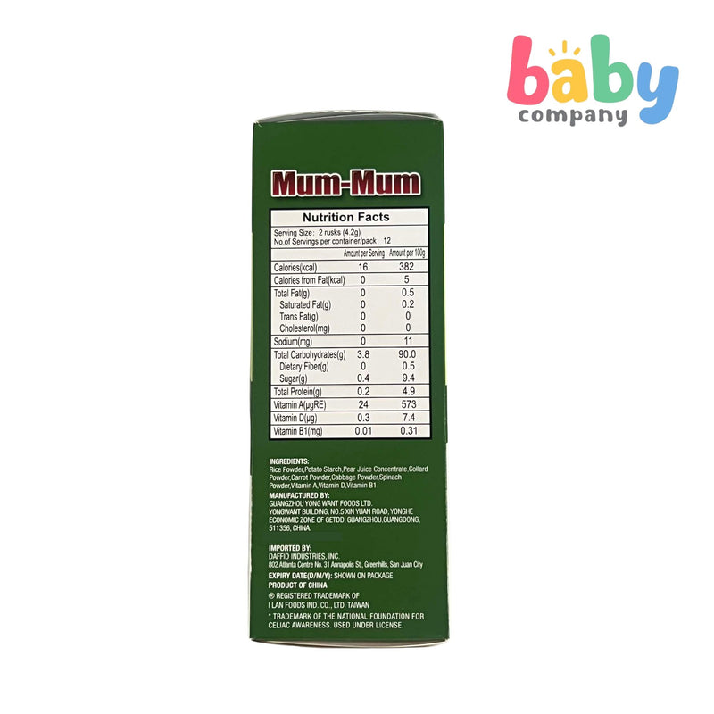 Mum-Mum Rice Rusks 50g - Vegetables
