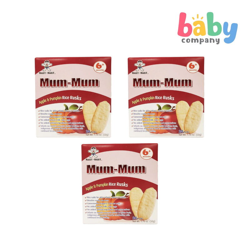 Mum-Mum Rice Rusks 50g Pack of 3