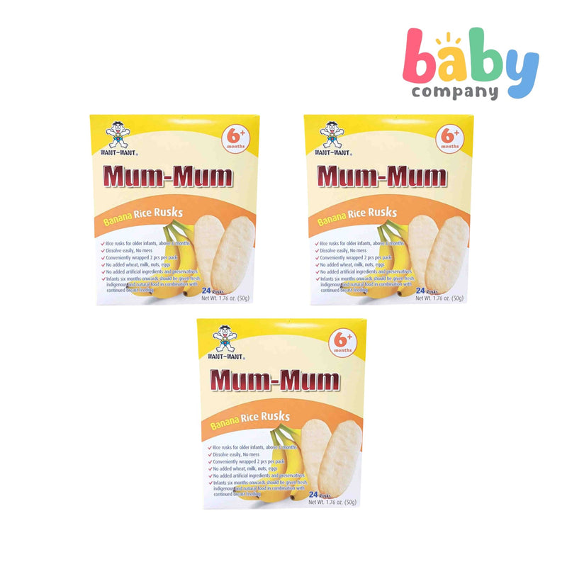 Mum-Mum Rice Rusks 50g Pack of 3