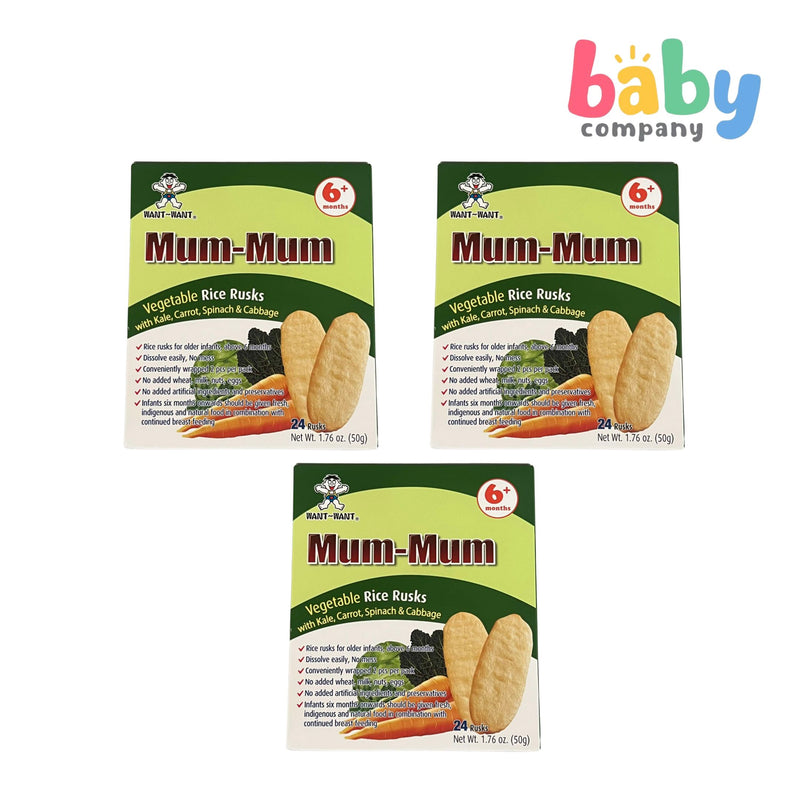 Mum-Mum Rice Rusks 50g Pack of 3