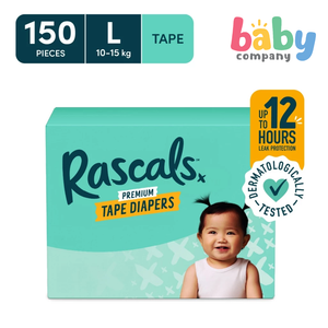 Rascals Diapers Tape Jumbo Box - Large,  150 pads