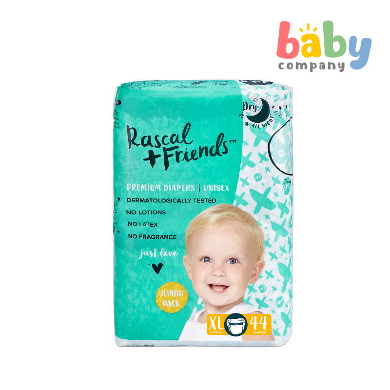 Rascal + Friends Diapers Tape  Jumbo Pack - XL, 44 pads