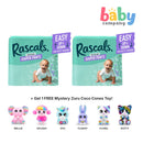 Rascals Diaper Pants Medium 58 Pads Jumbo Pack Bundle (2 Packs) + FREE 1 Mystery Zuru Coco Cones