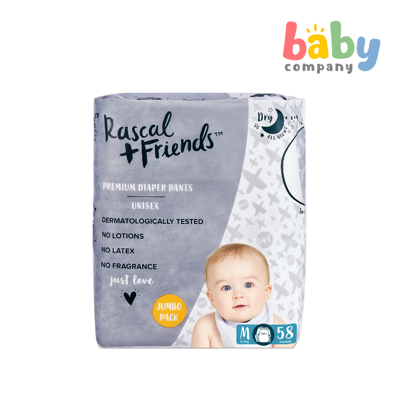 Rascal + Friends Diapers Pants Jumbo Pack - Medium, 58 pants