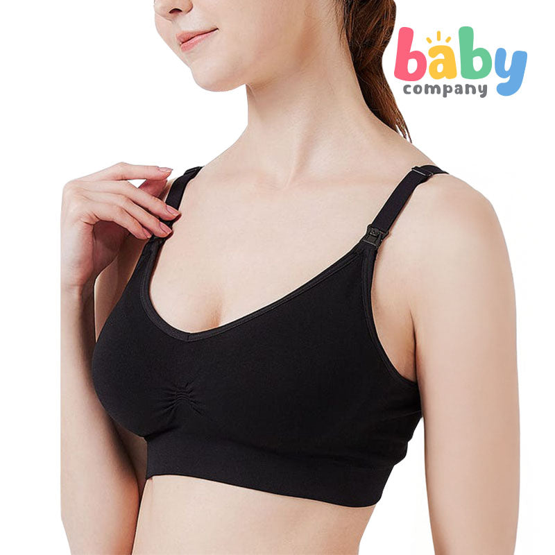 Mamaway Ultra Breezy Seamless Maternity & Nursing Bra  - Black