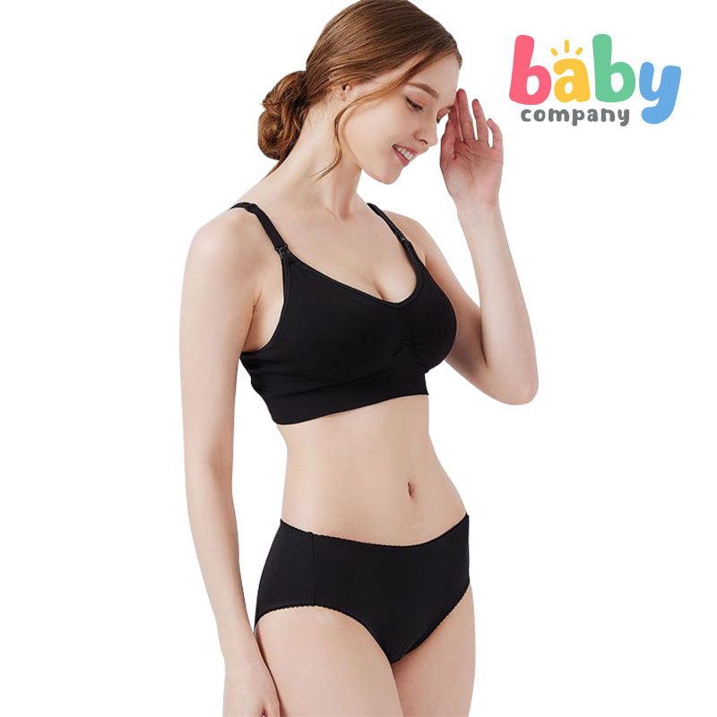 Mamaway Ultra Breezy Seamless Maternity & Nursing Bra  - Black