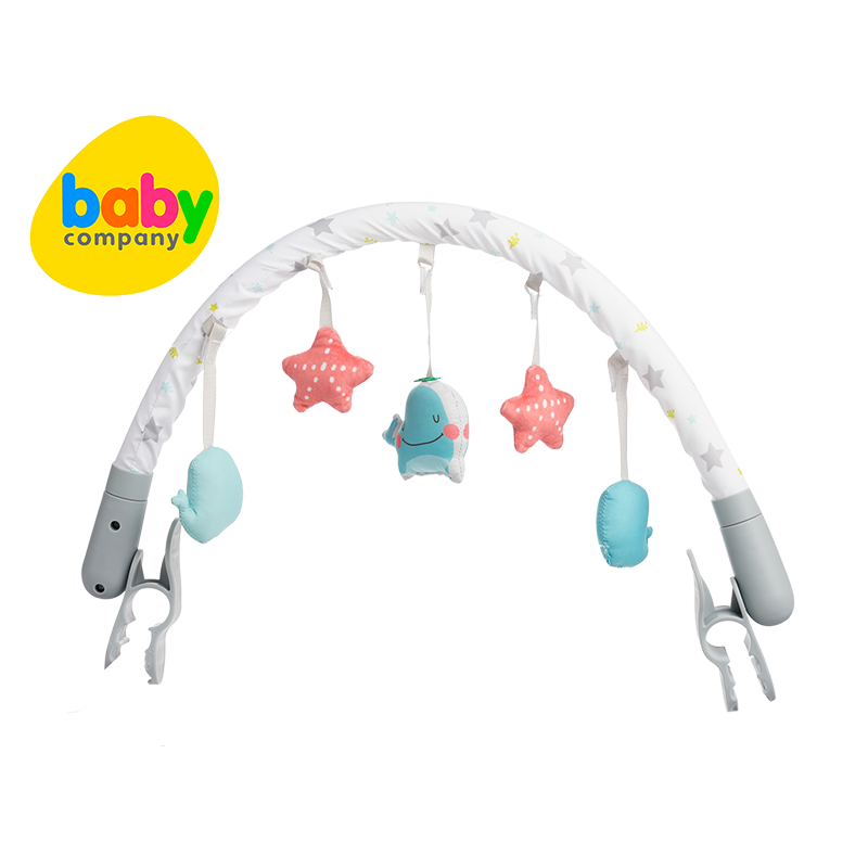Playsmart Baby Activity Play Arch for Crib and Stroller - Blue Whale