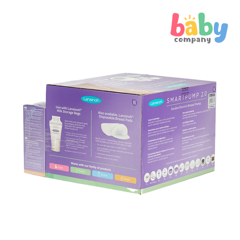 Lansinoh Breast Pump v2 with Free Lanolin, TheraPearl, 2pcs 160ml Bottle