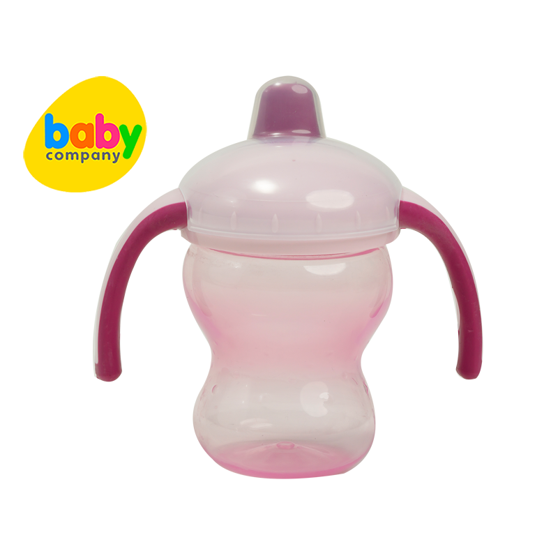Mom & Baby Training Cup with Soft Spout and Handle 6oz - Pink