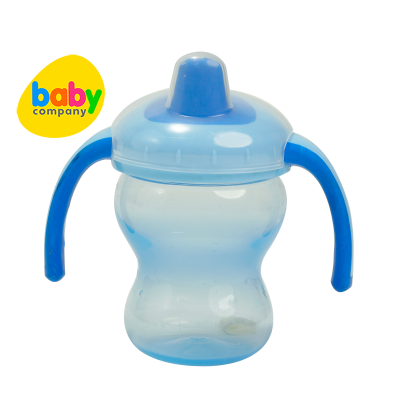 Mom & Baby Training Cup with Soft Spout and Handle 6oz - Blue