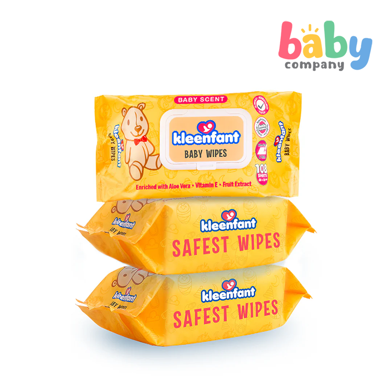 Kleenfant Baby Scent Baby Wipes 108 Sheets Pack-of-3 (Promo)
