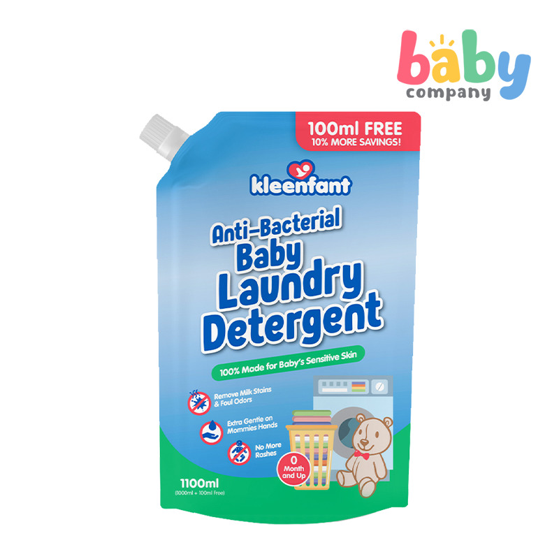 Kleenfant Anti-Bacterial Baby Laundry Detergent - 1100ml, Refill Pack